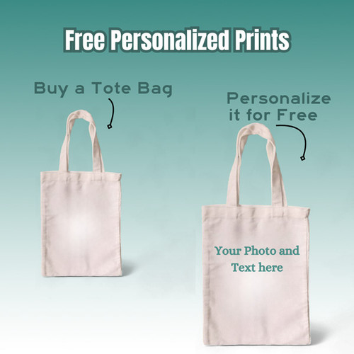 Personalized Tote Bag with Complimentary Custom Prints (Size: Medium)