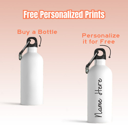 Personalized Water Bottle with Complimentary Custom Print Offer