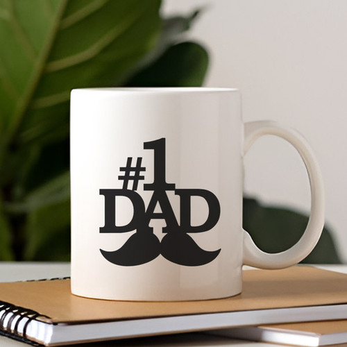 #1 Dad Printed Mug