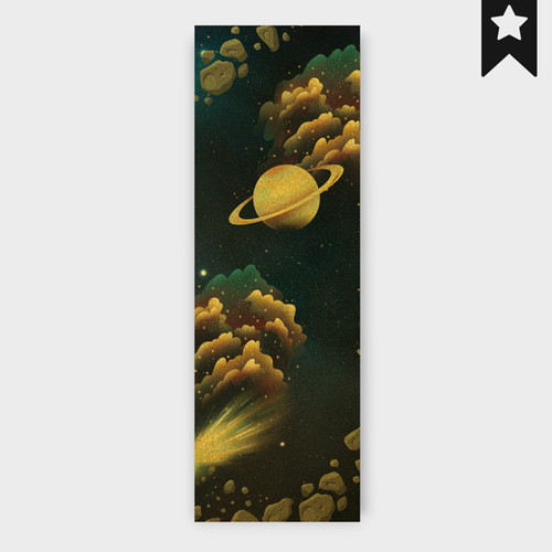 Beautiful Saturn Printed Metal Sheet Bookmark