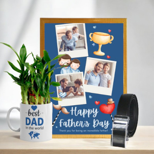 Father's Day Deluxe Gift Combo with Personalized Photo Frame