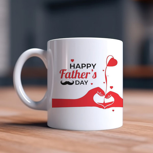 Love Design Happy Father's Day Printed Ceramic Mug