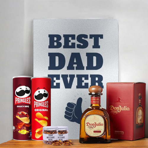 Snacks with Whisky and Best Dad Ever Metal Sheet