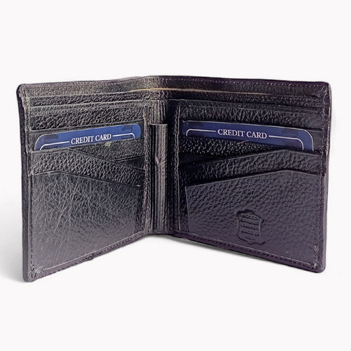 Woods Black Leather Bi-Fold Wallet