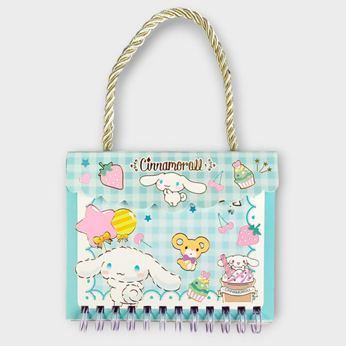 Cute Anime Print Mini Coil Notepad - Light Blue