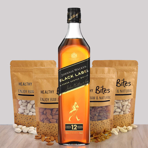 Black Label Whisky with Dry Nuts Combo