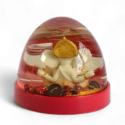 Lord Ganesha Dome Shaped Paper Weight With Pen Holder