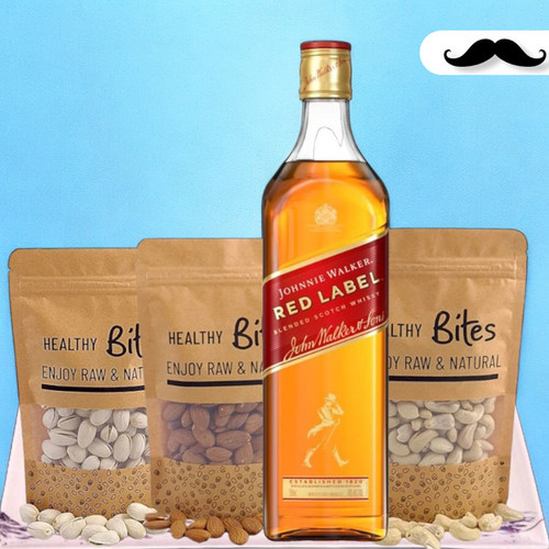 Red Label Whisky 1000ml with Dry Nuts Pair