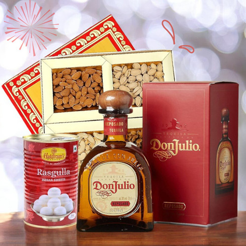 Donjulio Tequila With Dry Nuts & Rasgulla