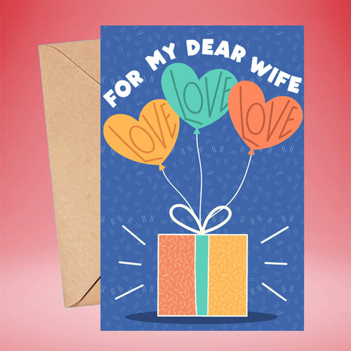 Heartfelt Greeting Card Printed for Wife