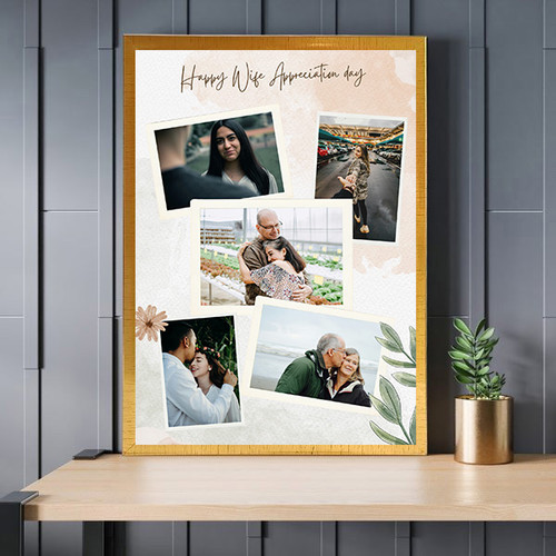 A Treasure to Cherish: A Customized Golden Frame for Your Wife