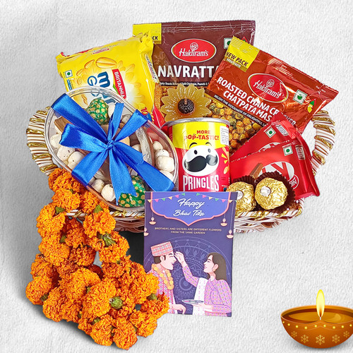 Bhai Tika Celebration Snacks Gift Basket