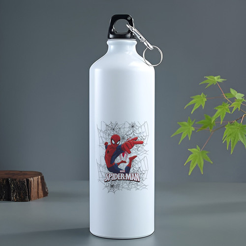 Spiderman Printed Aluminium Water Bottle 750ml