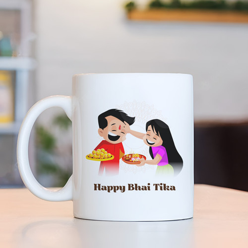 Bhai-Tika Themed Ceramic Mug