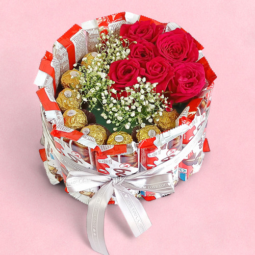 Premium Roses and Chocolates Bouquet