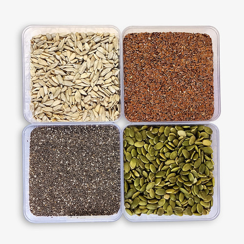 Dry Seeds Quartet Combo - (Flax,Pumpkin,Chia,Sunflower Seeds)