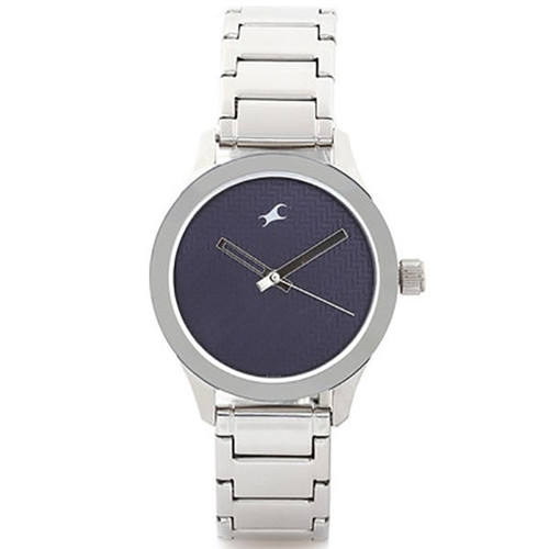 Fastrack Brass Case Blue Dial Analog Watch for Women (6078SM04)