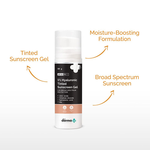 TDC 1% Hyaluronic Tinted Sunscreen Gel 50gm - 8906087778363