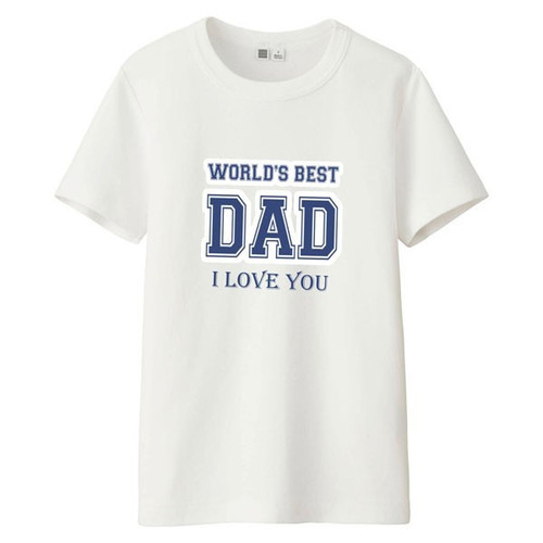 "World's Best Dad" T-shirt - White (Large & XL)