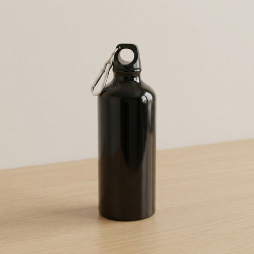 Personalized Black Aluminium Water Bottle with Custom Name/Design