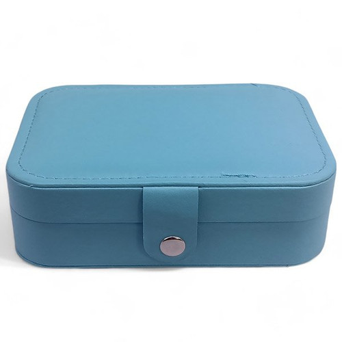 Customized Sophisticated Jewellery Organizer Box with Multiple Compartments-Blue