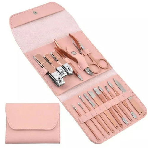 Personalized High-Quality 16-Piece Professional Stainless Steel Manicure & Pedicure Set