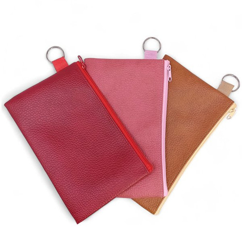 Customized Single Compartment PU Leather Purse for Everyday Use-Brown