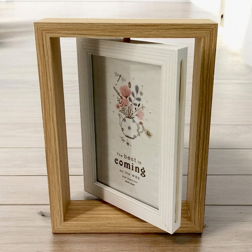 Wooden Flip Frame With Photo Display On Both Side