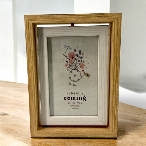 Wooden Flip Frame With Photo Display On Both Side