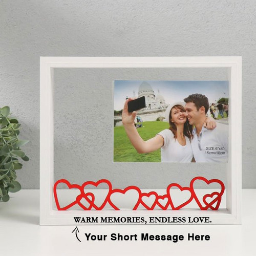 Heart-Inspired Frame for Couple With Your Custom Message