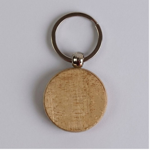 Wooden Keyring with Laser Engraved Logo Gift to Nepal