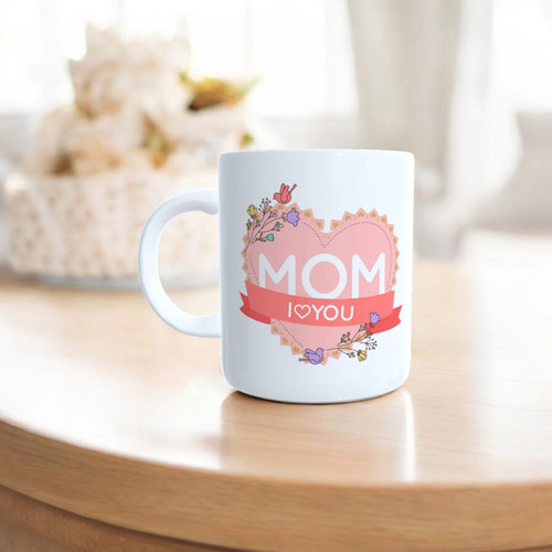 White Ceramic Mug for Mom