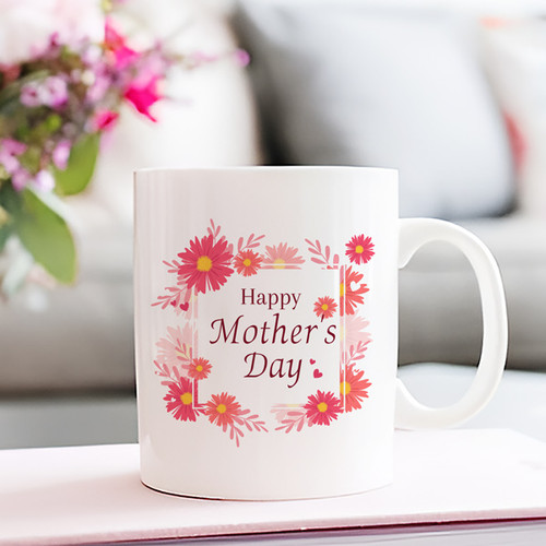 Floral Design Mother's Day Ceramic Mug