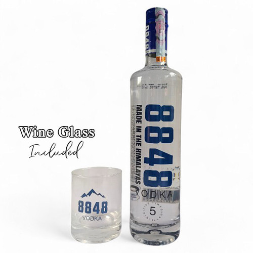 8848 Vodka With Wine Glass -750 ml