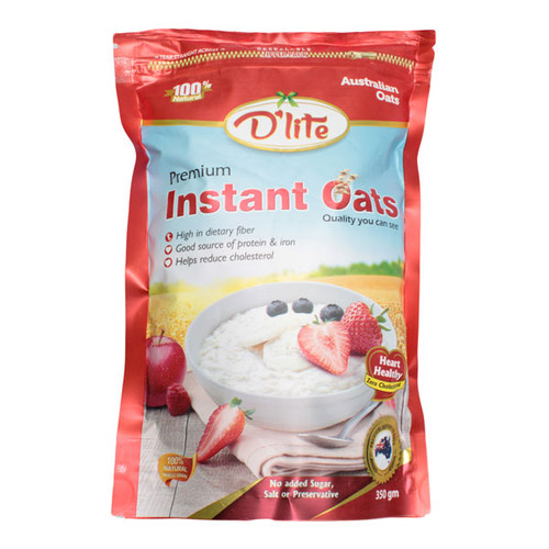 D'lite Premium Instant Oats 350g Pouch