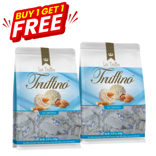 White Truffino with Almond & Coconut Chocolate 450g (expiry-Dec 15, 2023) White Truffino with Almond & Coconut Chocolate 450g (expiry-Dec 15, 2023)