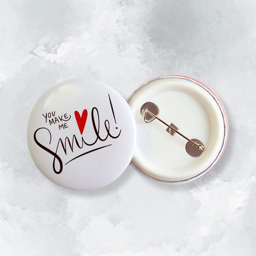 You Make Me Smile Printed Badge – A Heartwarming Gift of Love