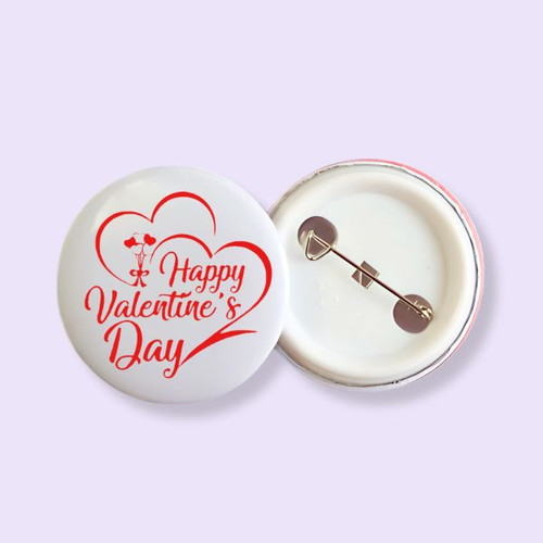 Happy Valentine's Day Love Design Badge – A Heartfelt Gift