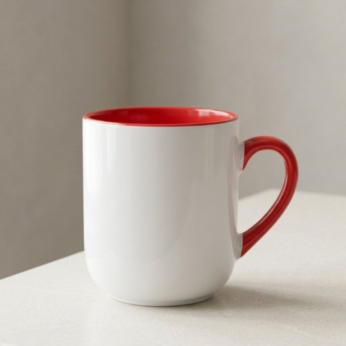Customizable Red Handled Mug