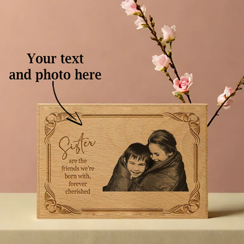 Customized Wooden Photo Board with Your Message