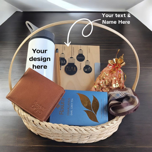 Personalized Gift Set with Rakura Tea & Cashew Pouch