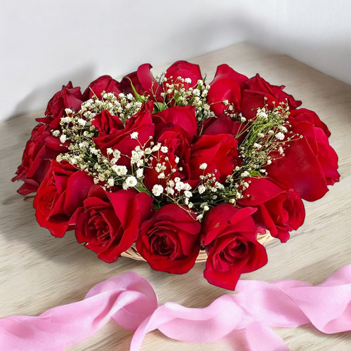 Valentine’s Love Basket with Roses