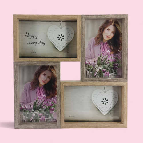 Frame Your Story: Custom 4-Photo Memory Square Frame