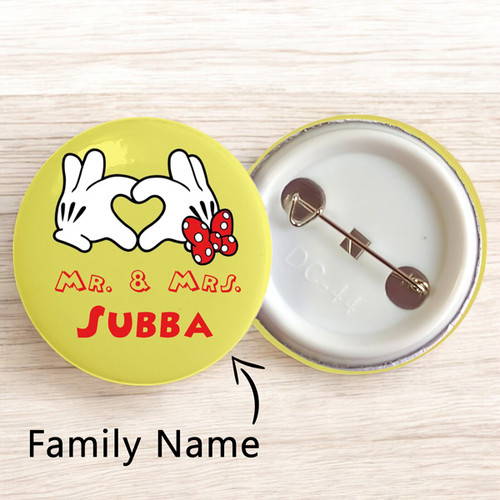Customizable Badge For A Personal Touch With Your Couple Surname