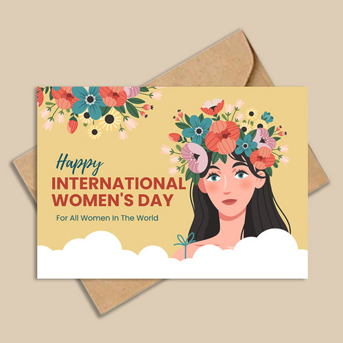 Honoring Greeting Card For Women's Day Celebration