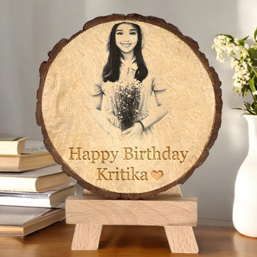 Celebrate the Year: Laser Engraved Wooden Log As A Birthday Keepsake