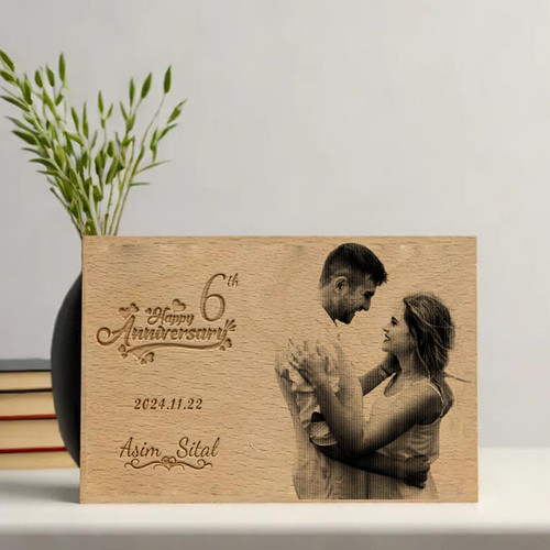 Anniversary Journey Display: Wooden Plaque With Laser Engraving