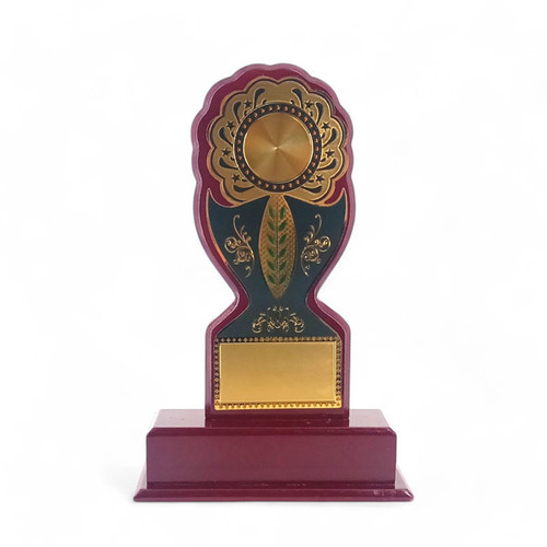 The Floral Tribute Trophy Featuring Golden Detailing