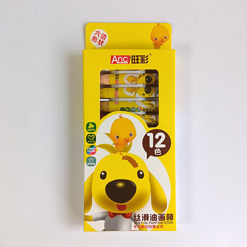 12-Colorful Silky Oil Painting Sticks for Kids