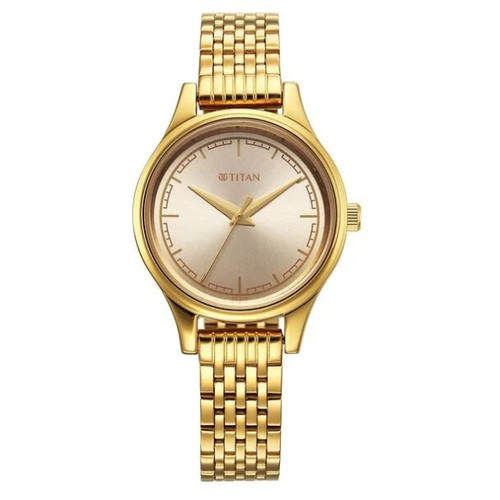 Titan Karishma Quartz Analog Golden Watch For Women-2679YM02